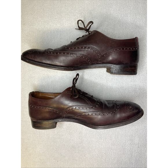 Vtg Brooks Brothers Devon England Men\'s Wingtip Dress Shoes Brown Leather 11.5 main image 14